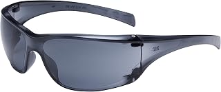 3M Safety Glasses, Virtua AP, Side Shields, Anti-Fog Anti-Scratch Gray Lens, Gray Frame