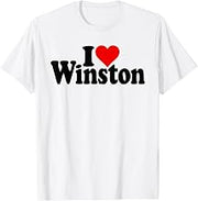 I LOVE HEART WINSTON NAME ON A TEE T-Shirt