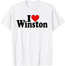 I LOVE HEART WINSTON NAME ON A TEE T-Shirt