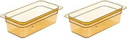 Carlisle FoodService Products 3086113 StorPlus High Heat Food Pan, 4" Deep, Third Size, Amber (Pack of 2)