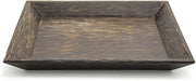 Front of the House DAP006PWW22 Square Plate, 9.5"" Height, Palm Wood (Pack of 6)