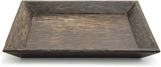 Front of the House DAP006PWW22 Square Plate, 9.5"" Height, Palm Wood (Pack of 6)