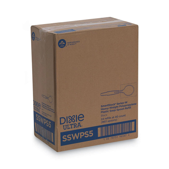 Dixie Disposable Dispenser Cutlery,Black,PK24 SSWPS5-1 Each