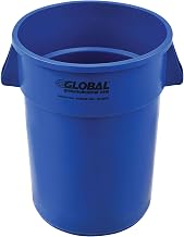 Commercial Round Trash Can by Global Industrial – 44 Gallon, 44.0 gallons, Polyethylene Resin, Blue, Model XDW-44BL