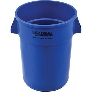 Commercial Round Trash Can by Global Industrial – 44 Gallon, 44.0 gallons, Polyethylene Resin, Blue, Model XDW-44BL