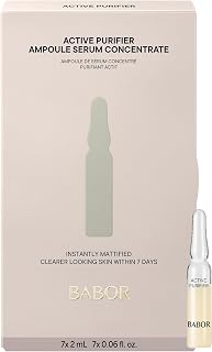 BABOR Active Purifier Ampoule Concentrates for Face with Tea Tree Oil, Refine, Purify, Revitalize Dull and Dry Skin, Clean & Vegan, Results in 7 Days