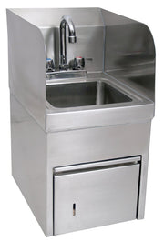 BK Resource 9x9 Bowl Sink with Faucet and Towel Dispenser / Industrial / 1 Commercial Sinks