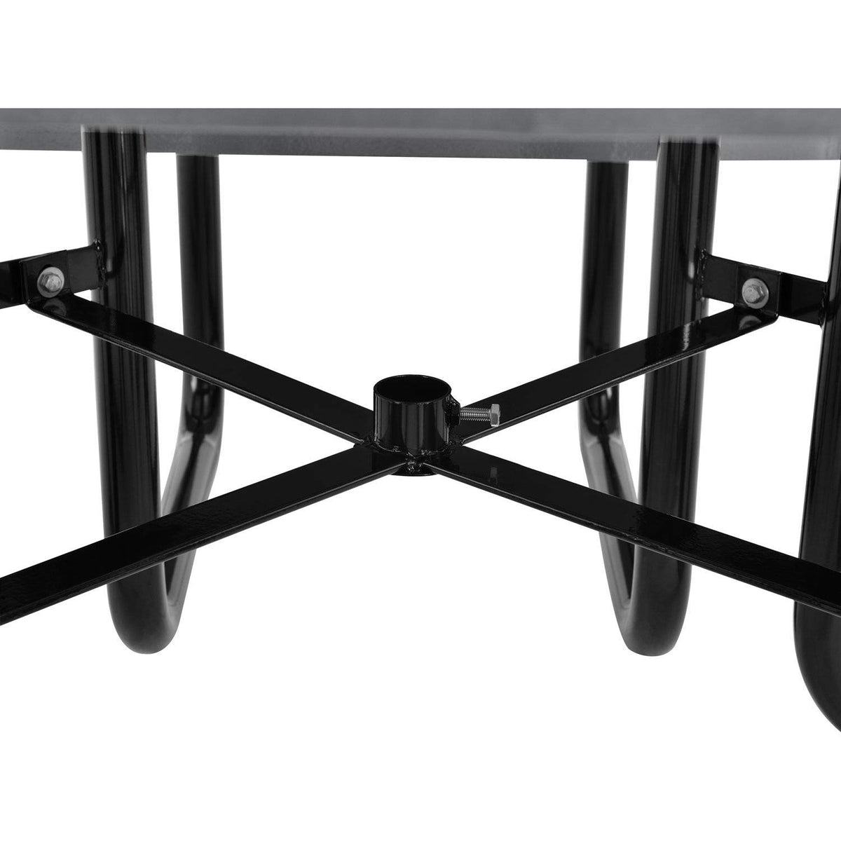 46" Square Picnic Table by Global Industrial – Perforated Metal, Grey, Model 694551GY