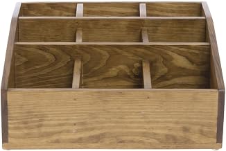 Cal-Mil 1714-99 Multi-Section Organizer, 5.5" Height, 12" Width, 12" Length, Madera