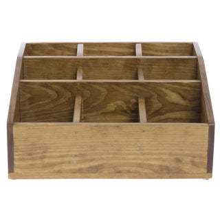 Multi-Section Organizer by CAL-MIL – Wood, Brown, Model 1714-99