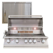 L90000 - 40" Propane Grill with Made in USA 24" x 17" Horizontal Door Package Deal by Lion Premium Grills – Stainless Steel