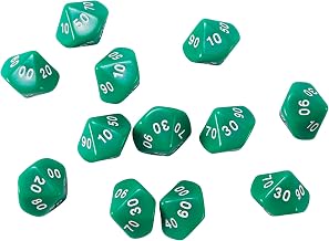 LEARNING ADVANTAGE 10-Sided Place Value Dice, Set of 12, Tens Only