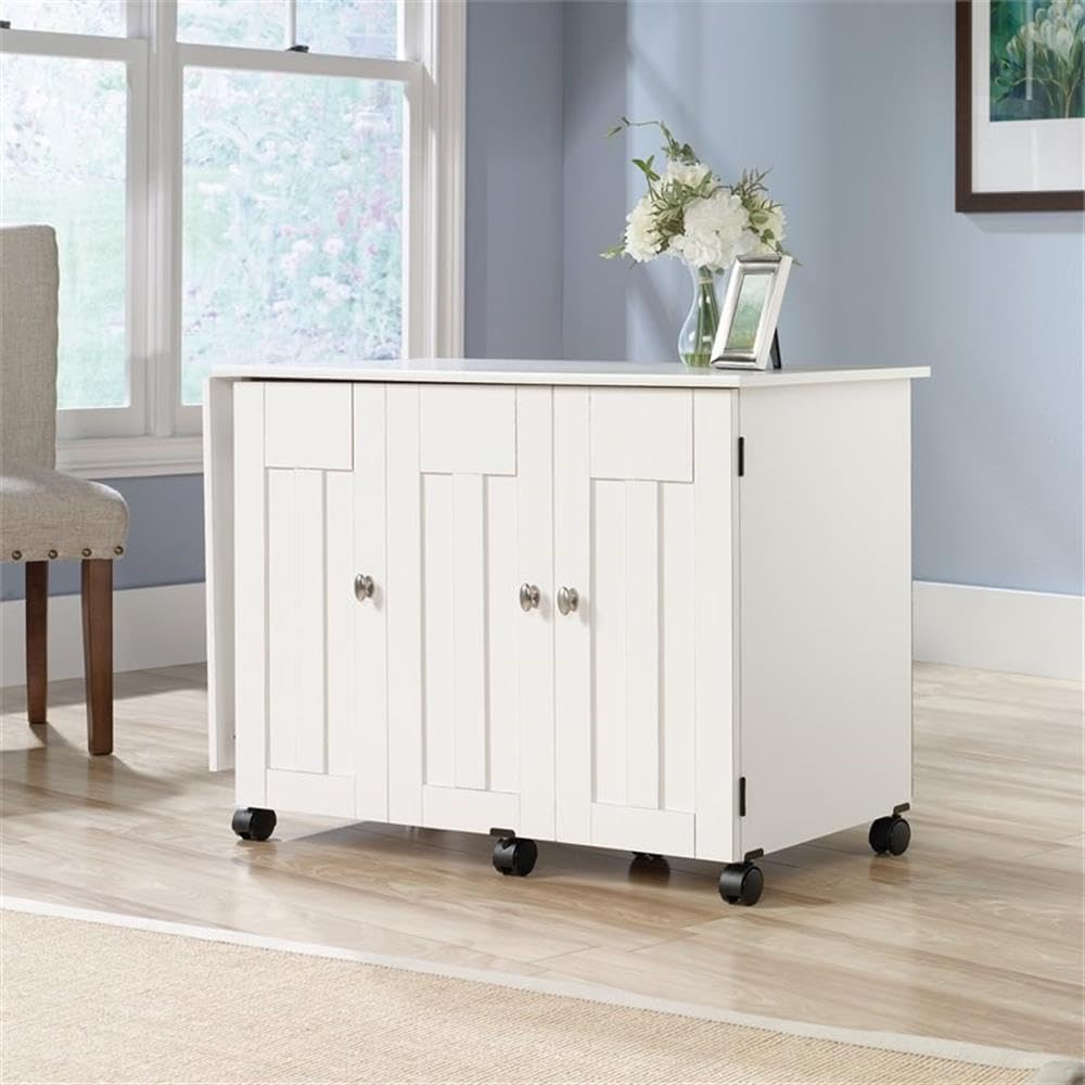 Sauder Soft White / unspecified / Adjustable Sewing Cabinets
