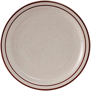 Tuxton China TBS-007 Plate, 7-1/4" Diameter, Round, Narrow Rim, Microwave and Dishwasher Safe, Oven Proof, Fully Vitrified, Ceramic, Bahamas, Pack of 36