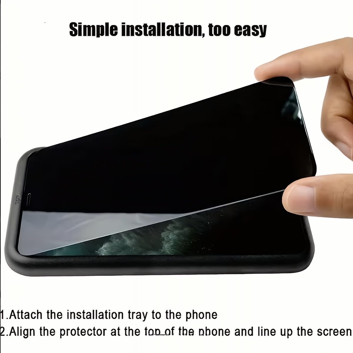3 Pack Privacy Screen Protector for iPhone 16 Pro Max [6.9 inch] Dynamic Island Compatible by Generic – 6.25 inches, Tempered Glass, Transparent, Pack of 3, Model 0025