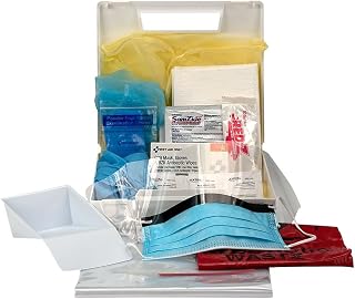 First Aid Only 216-O Blood Pathogen Clean Up Kit with 6-Piece CPR Pack, 29-Piece Body Fluid Clean Up Kit in Plastic Case