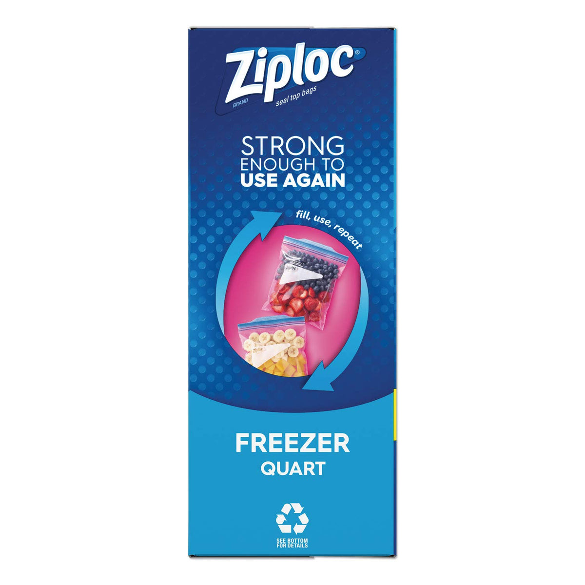 Freezer Bag by Ziploc – Quart, 40-Count, 1.0 quarts, Plastic, Clear, Pack of 9