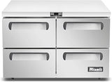 Migali C-U48R-D-HC 48″ Under-counter & Work Top Refrigerator with Drawers