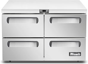 Migali C-U48R-D-HC 48″ Under-counter & Work Top Refrigerator with Drawers