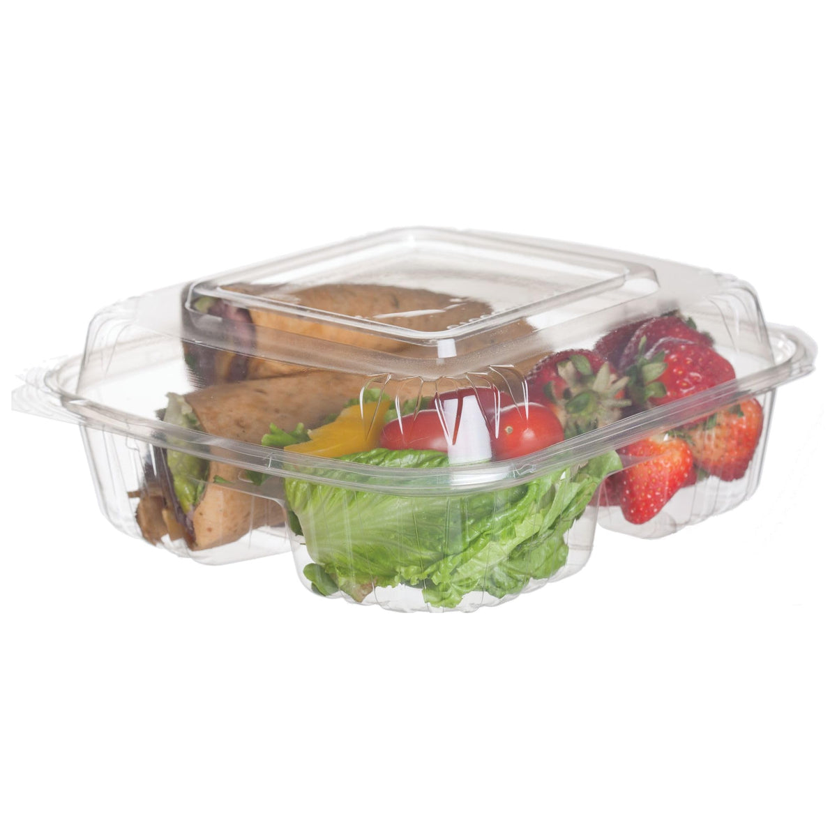 ECO PRODUCTS 8" 3 Compartment / Clear / Green Products Cups