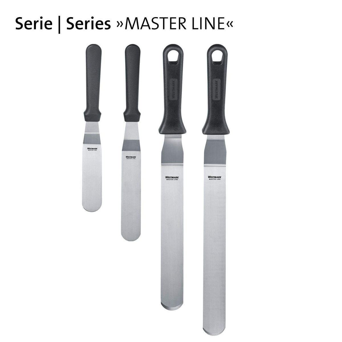 Master Line Angle Palette 22 x 3.5 cm Angled Flexible by Westmark – 22 x 3.5 cm, Plastic, Black/Silver, Model 31272270