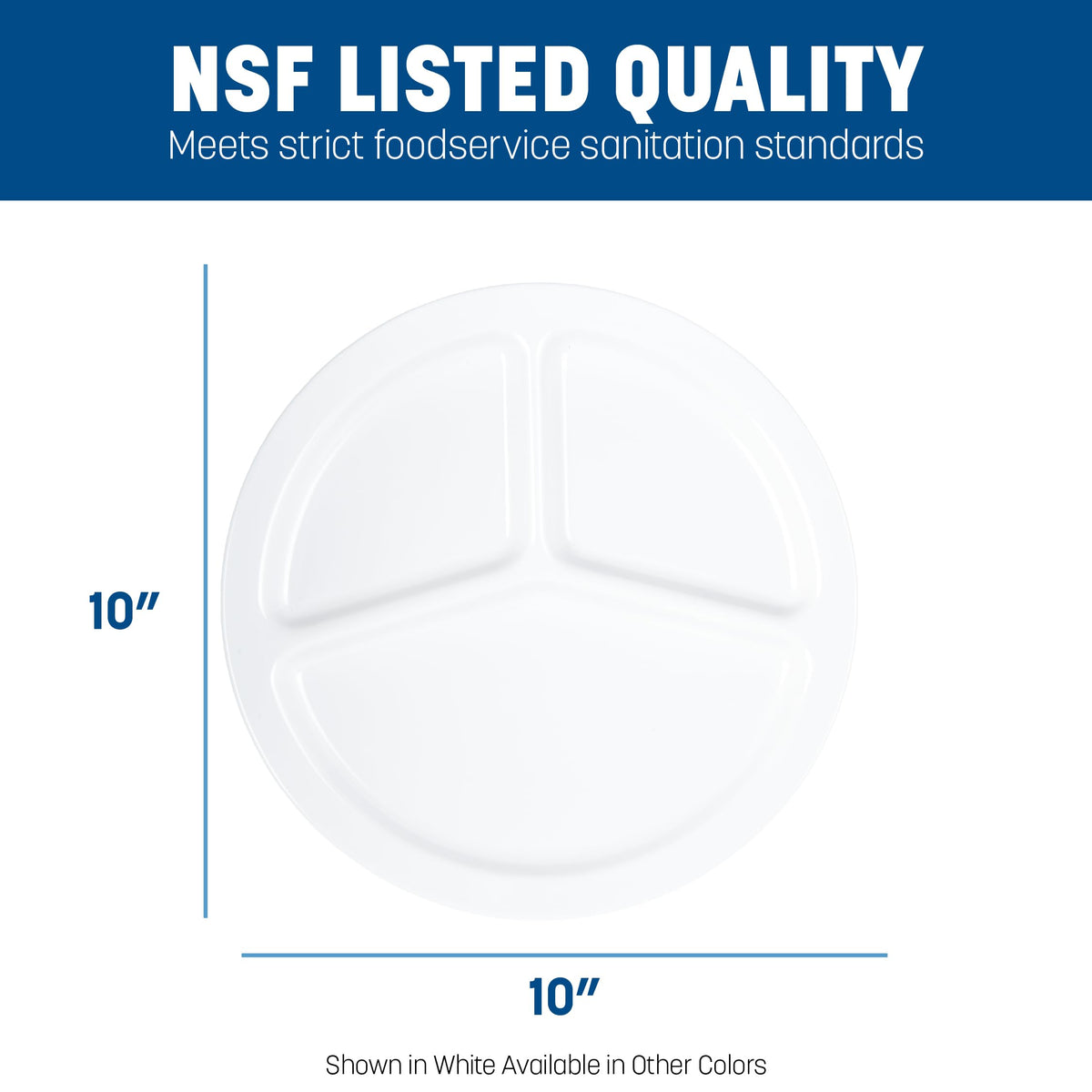 Carlisle FoodService Products White / 10 Inches (Pack of 48) / Modern Dinner Plates