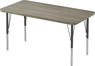 Correll 24x48 Top Bar Stool/Standing Height Activity Table in Driftwood