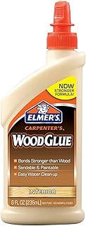 Elmer's E7010 Carpenter's Wood Glue, Interior, 8 Ounces , Tan