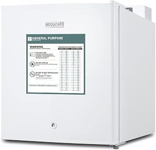 ACCUCOLD Compact Freezer, Countertop, 1.4 cu.ft. Capacity, General Purpose, White - FS24LGP