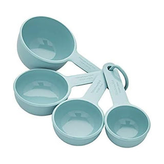 Measuring Cups by KitchenAid – Set Of 4, 1.0 fluid_ounces, Plastic, Aqua Sky, Model KQ058OHAQA