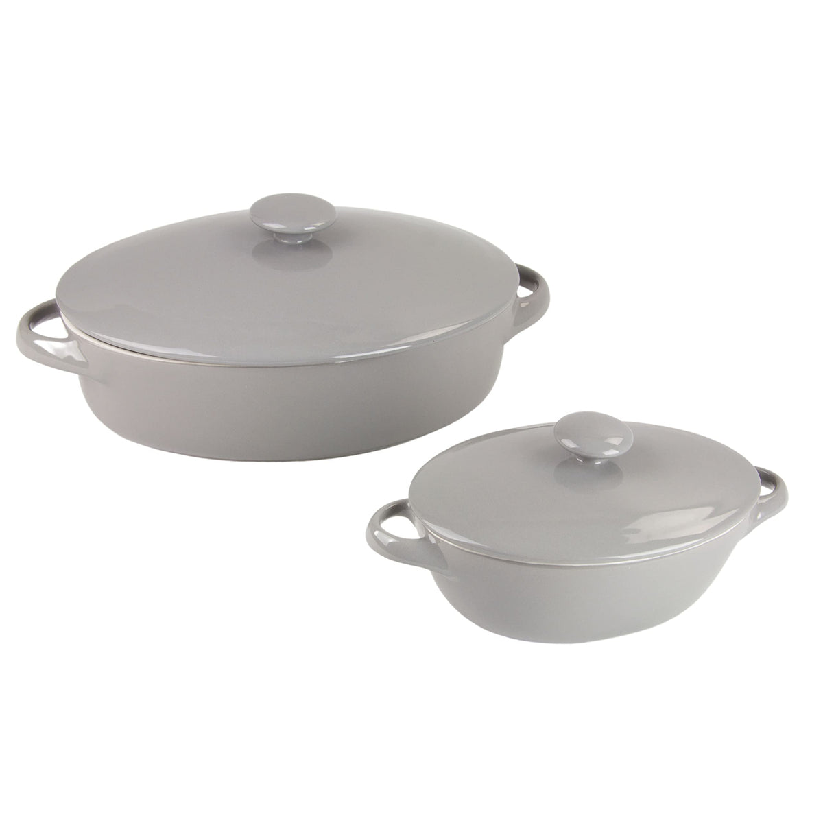 10 Strawberry Street Gray / 10" & 7" / Covered Casserole Casseroles