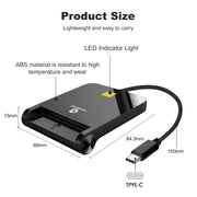 CAC Reader USB C by ZOWEETEK – 3.3 x 2.7 inch (Pack of 2), Black