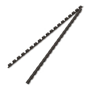 1/4in Black Binding Combs (25 Pack) by Fellowes – Each, 20.0 pages, Plastic, Black, Model 52320