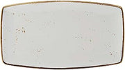 Tuxton Artisan Geode Geode Agave Reactive Natural 14-Inch Rectangular Plate, Set of, Brown/White; Scratch Resistant; Chip Resistant; Lead & Cadmium Free; Dishwasher, Microwave, Oven Safe