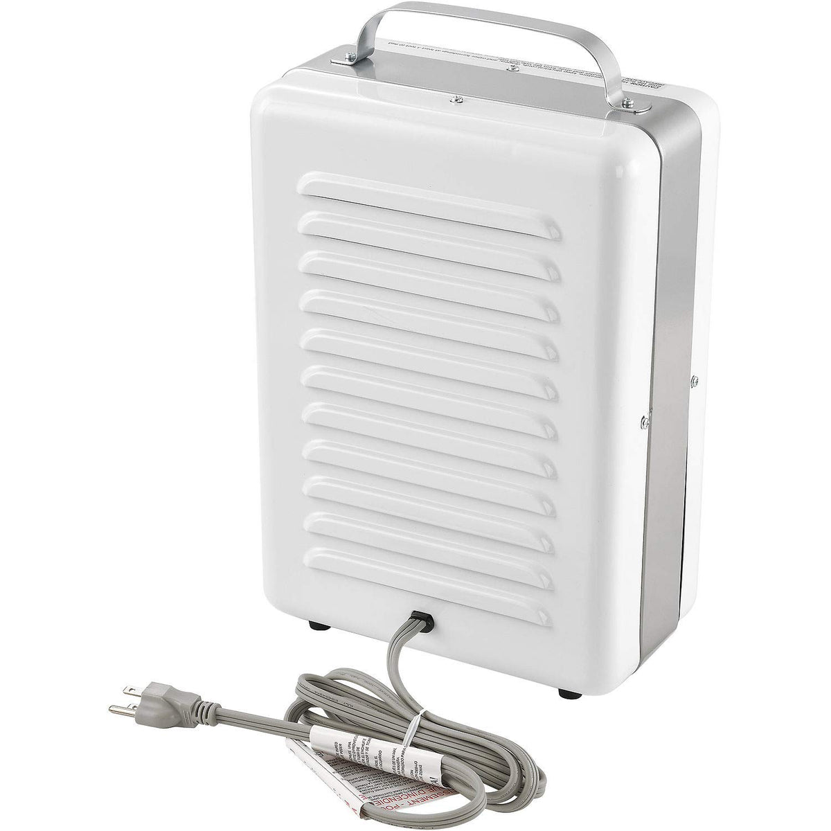 5120 BTU Portable Milkhouse Style Electric Heater by Global Industrial – 10.25"L x 7.9"W x 15.75"H, Steel, White, Model PH-933