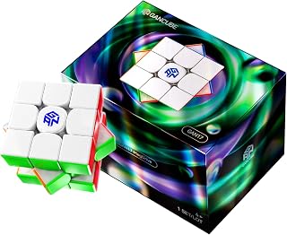 GAN 17 MagDrive Speed Cube 3x3 for Cubers, Magnetic Drive Flagship | Celestial Magnetic-Dynamic System, Full-Angle Navigation, Omni-support Spherical Orbit, Stable & Smooth for Competition