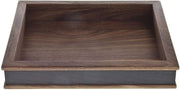 HUBERT Walnut Wood Serving Tray - 14" L x 12" W x 2 1/4" H