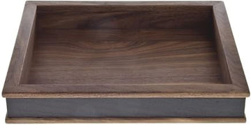 HUBERT Walnut Wood Serving Tray - 14" L x 12" W x 2 1/4" H