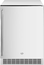 Maxx Ice 24 Inch Wide Outdoor Undercounter Compact Refrigerator Cooler in Stainless Steel with 5.2 Cubic Foot Storage