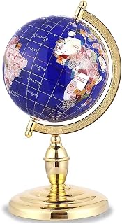 Practical Globe 360 ° Rotation Educational Globe 13in Metal Stand World Globe Creativity Durable Geographic Globes for Creative Gifts Beautifully Decor，33cm