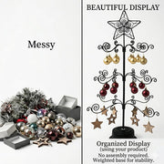 HOHIYA Rotating Ornament Tree, 24 Inch, 36 Hooks, Black