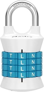 Master Lock Word Combination Lock, Set Your Own Combination Lock for Gym and School Lockers, Indoor Combo Padlock, Blue, 1 Pack, 1535WDBLUEC