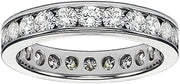 Platinum Round Diamond Eternity Anniversary Wedding Band in Channel Setting (1,65-2.25 CT TDW)