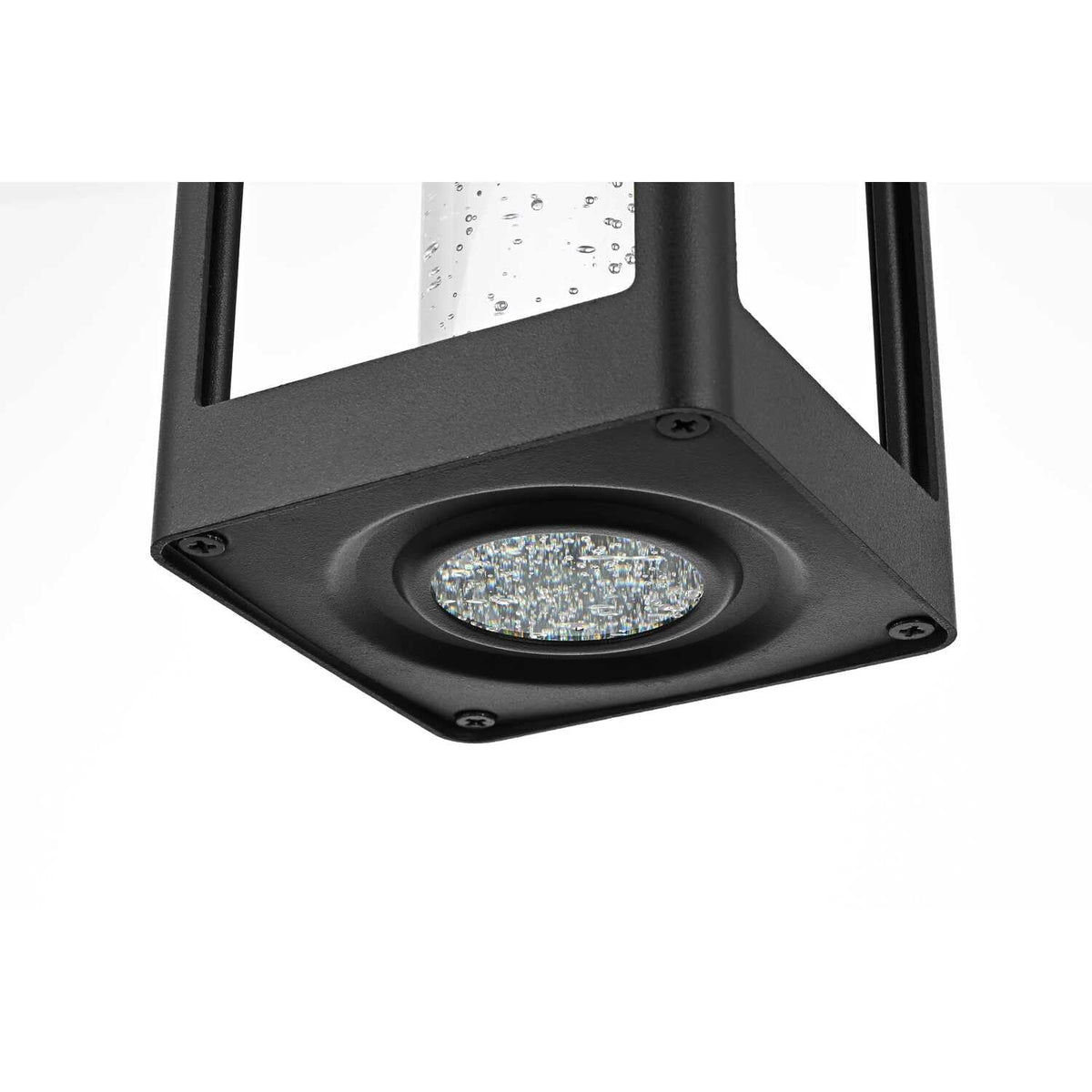 Amaris LED Outdoor Pendant Black by Lighting Design – Aluminium, Iron, and Glass, Black, Model OD604H15BK