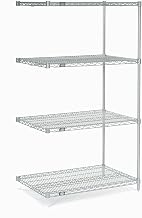 Nexel Chrome Wire Shelving Add-On, 36" W X 24" D x 54" H