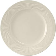 Tuxton China HEA-103 Plate, 10-1/4" Diameter, Round, Wide Rim, Embossed, Microwave and Dishwasher Safe, Oven Proof, Fully Vitrified, Ceramic, Hampshire, American White/Eggshell, Pack of 12