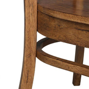 Solid Hardwood Side Chair with Distressed-Finish by Furnifact – Wood, Distressed Oak