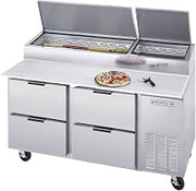 Beverage-Air 67" Pizza Top Refrigerated Counter with 4 Drawers