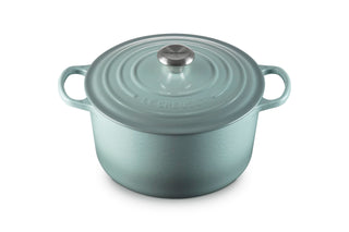 Le Creuset Enameled Cast Iron Deep Round Dutch Oven, 6.5 Quart, Sea Salt
