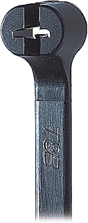 Thomas & Betts TY242MX, Cable Tie, Black Polyamide (Nylon 6.6) for Temperatures up to 85 Degrees Celsius (185 F), Tensile Strength Rating of 180 Newtons (40 Pounds)